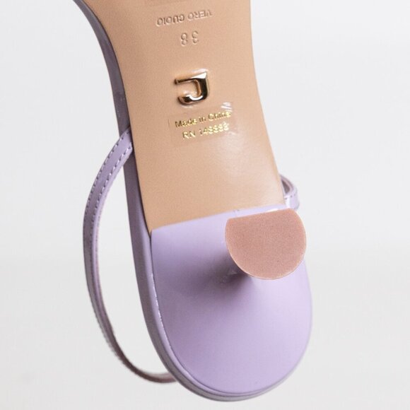 Anthropologie Lola Cruz Julia Sandals Kitten Heel Slingback Leather Lilac EU 38 - Picture 15 of 15